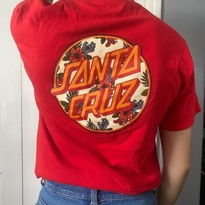 Santa Cruz red logo shirt size small